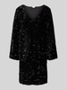 Vila Minikleid mit Paillettenbesatz Modell 'FAITH' Black