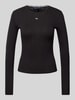 Tommy Jeans Longsleeve mit Label-Stitching Black