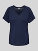 Fransa T-Shirt mit V-Ausschnitt Modell 'Joselyn' Marine