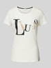 Liu Jo White T-shirt met labelprint en ronde hals Wit