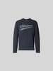 MAISON KITSUNÉ Pullover in Strick-Optik Dunkelgrau