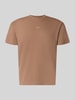 BLKVIS T-Shirt mit Label-Stitching Mittelbraun