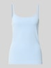 s.Oliver RED LABEL Slim Fit Top aus Baumwoll-Mix Hellblau