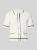 Jake*s Collection Cardigan van viscosemix met 1/2-mouwen Offwhite