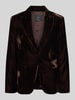 MANGO Regular Fit Blazer aus Samt Modell 'COMBI' Dunkelbraun