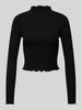 EDITED Longsleeve mit Stehkragen Modell 'Daniela' Black