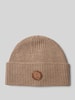 JOOP! Collection Beanie met labelbadge, model 'Feranto' Camel