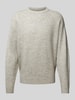 Jack & Jones Gebreide pullover met ronde hals, model 'OLLIE' Lichtgrijs gemêleerd