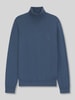 BOSS Orange Regular Fit Rollkragenpullover aus Baumwoll-Kaschmir-Mix Modell 'AKIRO_S' Rauchblau