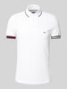 Tommy Hilfiger Slim fit poloshirt van een mix van katoen en elastaan Wit
