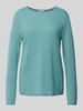 Fynch-Hatton Pullover aus Woll-Mix mit Label-Detail Aqua