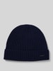 JOOP! Collection Beanie met labeldetail, model 'FRANCIS' Marineblauw