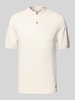 Roy Robson Poloshirt mit kurzer Knopfleiste Weiss