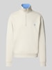 MCNEAL Relaxed Fit Troyer aus Baumwoll-Mix mit Troyer-Kragen Beige