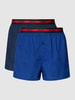 HUGO Boxershort met logo in band in een set van 2 stuks Blauw