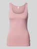 QS Tanktop mit tiefem Rundhalsausschnitt Rosa