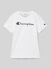 CHAMPION T-shirt met labelprint Wit