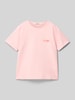 Jack & Jones T-Shirt mit Label-Print Modell 'ALMERIA' Rosa
