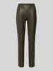 Christian Berg Woman Leggings in Leder-Optik Dunkelbraun