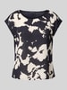 comma T-Shirt aus Viskose-Mix mit Rundhalsausschnitt Marine