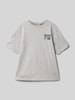 Garcia T-Shirt mit Label-Print Mittelgrau Melange