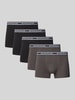 Tom Tailor Regular Fit Trunks im 5er-Set aus weicher Baumwolle mit elastischem Label-Bund Anthrazit