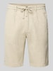 Lindbergh Regular Fit Bermudas aus Baumwoll-Leinen-Mix Sand