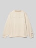 CHAMPION Sweatshirt mit Label-Stitching Beige