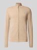 Gant Strickjacke mit Reißverschluss Sand Melange