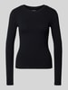 Review Bluzka z długim rękawem z dekoltem okrągłym Czarny