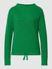 Jake*s Casual Gebreide pullover met ribboorden Groen