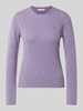 Tommy Hilfiger Slim fit gebreide pullover van zuivere wol Lila