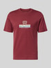 JACK & JONES T-shirt mit Label-Print Modell 'FREDERIKSBERG' Bordeaux