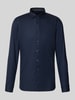 OLYMP No. Six Super slim fit zakelijk overhemd met kentkraag Marineblauw