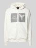 CARLO COLUCCI Sweatjacke mit Logo-Print und Zweiwege-Reißverschluss Offwhite