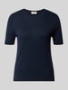 Weekend Max Mara Regular Fit Strickshirt aus Seiden-Baumwoll-Mix Modell 'WKDAGRO' Dunkelblau