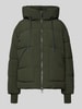MOS MOSH Kurtka pikowana z kapturem model ‘Ollie’ Ciemnozielony