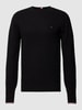 Tommy Hilfiger Strickpullover mit Strukturmuster Modell 'EXAGGERATED' Schwarz
