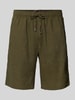 Tommy Hilfiger Relaxed Fit Shorts aus Leinen-Mix Oliv