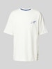 Only & Sons T-Shirt mit Stitching-Detail Modell 'MILO' Offwhite