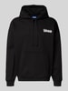 Hugo Blue Relaxed Fit Hoodie aus reiner Baumwolle Modell 'NYROHOOD' Black