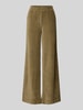 JAKE*S STUDIO WOMAN Straight Fit Stoffhose mit Strukturmuster Khaki