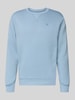 G-Star Raw Regular Fit Pullover mit Logo-Stitching Modell 'Premium' Hellblau