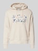 Jack & Jones Hoodie mit Label-Print Modell 'BRYAN' Offwhite