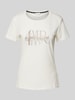 LIU JO SPORT T-Shirt mit Strasssteinbesatz Offwhite