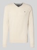Fynch-Hatton Regular Fit Pullover mit Kaschmir-Anteil Modell 'Merino' Offwhite