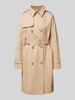 s.Oliver RED LABEL Slim Fit Trenchcoat aus Baumwoll-Mix mit Streifen-Futter Beige