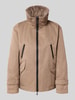 Amber & June Jacke mit Pattentaschen und Zweiwege-Reißverschluss Beige