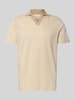 Selected Homme Regular Fit Poloshirt in Seersucker-Optik Modell 'MARNI' Ecru