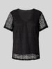 Vero Moda Regular Fit T-Shirt mit Ausbrenner-Effekt Modell 'MAYA' Black